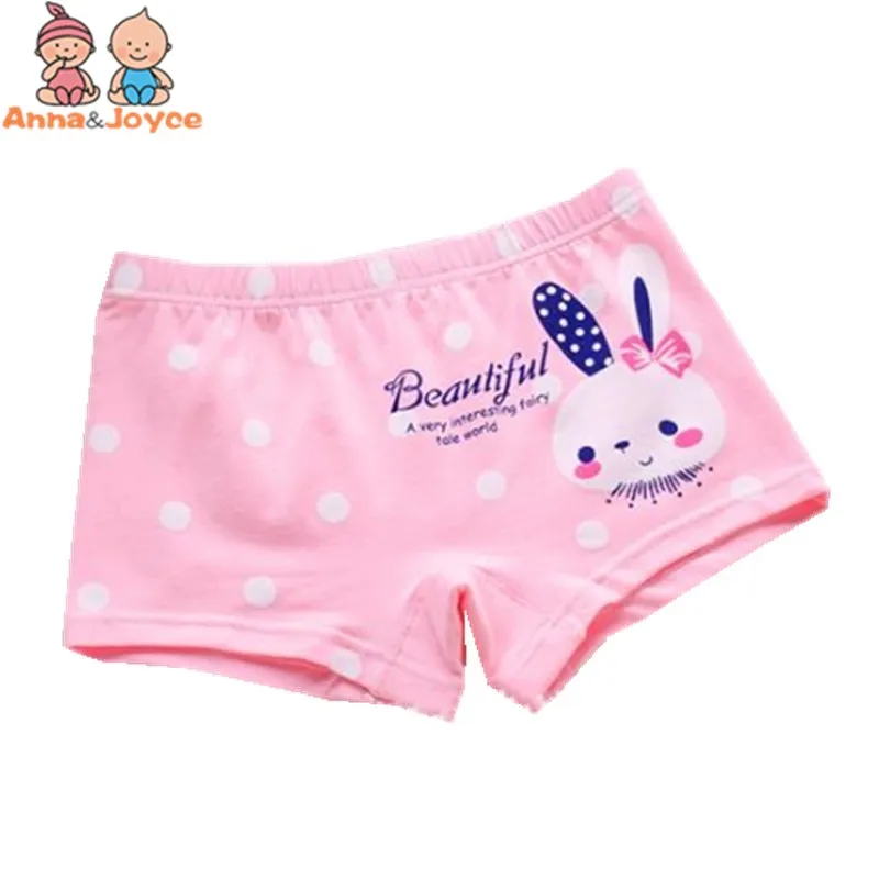 5 шт./лот трусы-боксеры для девочек детское нижнее белье хлопковые с рисунком