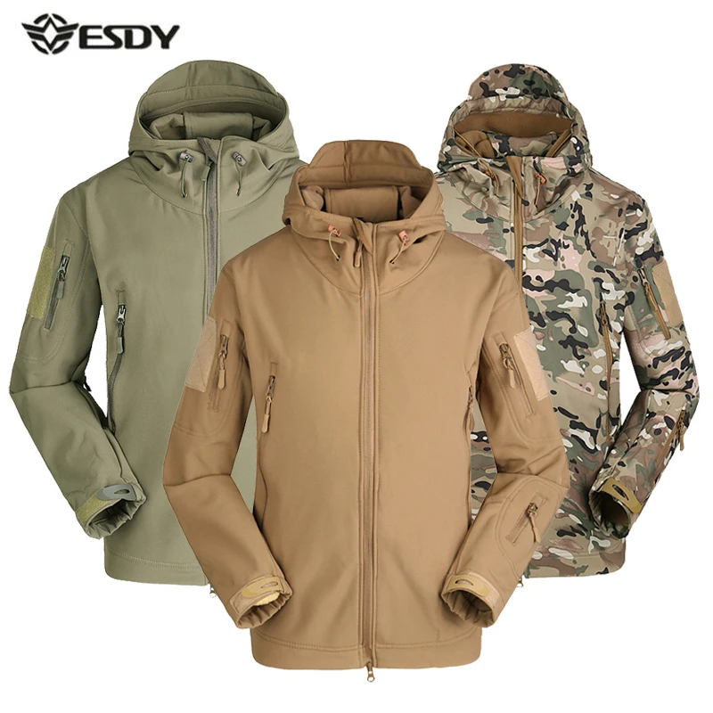 Мужская зимняя флисовая куртка с подогревом Водонепроницаемая спортивная Softshell