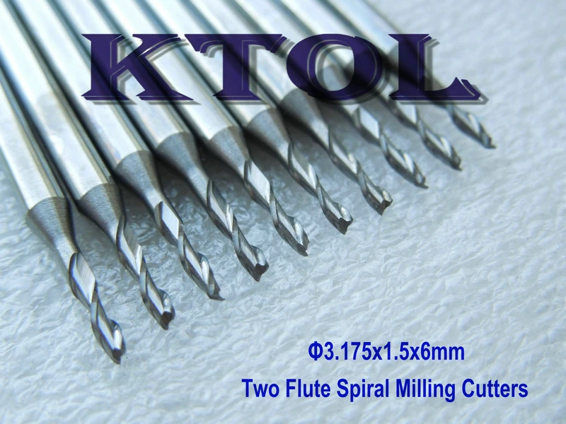 Концевые фрезы из твердого сплава с 2 канавками 10 шт./лот 3 175x1 5x6 мм для фрезерного