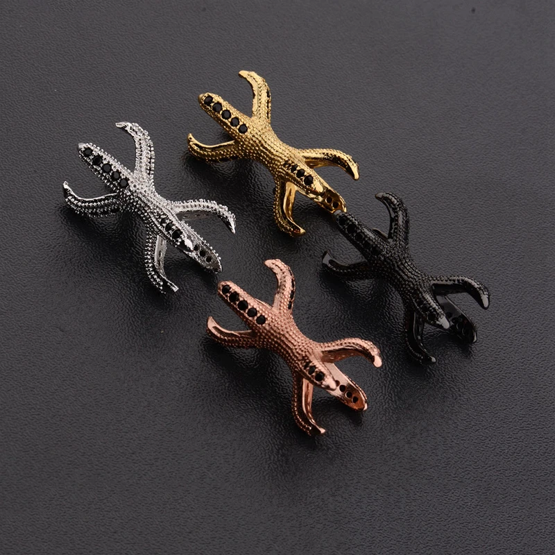 Женские Медные шарики в форме водорослей высококачественные из черного циркония