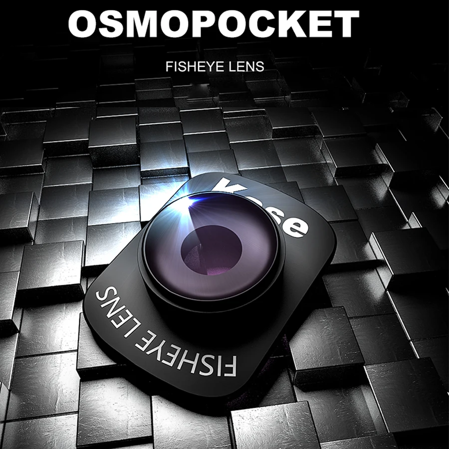 Kase Fisheye Lens Muti-coated Magnetic Design Optical Glass for DJI OSMO Pocket Handheld Camera