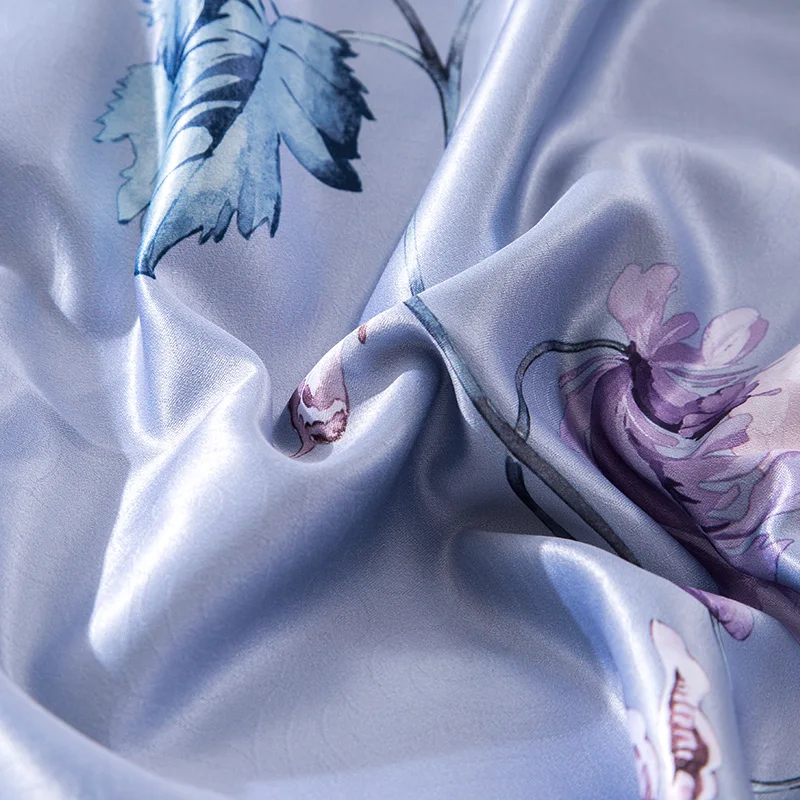 4 шт. Новые Роскошные Tencel хлопок Красочные постельные принадлежности с цветами Набор цифровой пододеяльник с рисунком комплект простыня наволочка queen King size