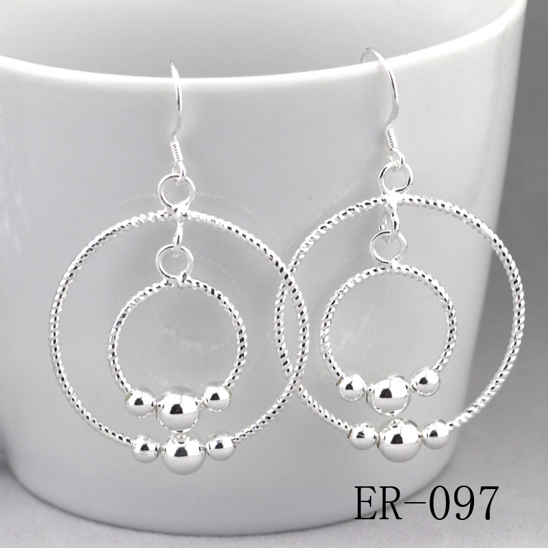 2017 vintage jewelry exquisite 925 sterling silver eardrop modern beautiful for female charm pendants ER-097 | Украшения и