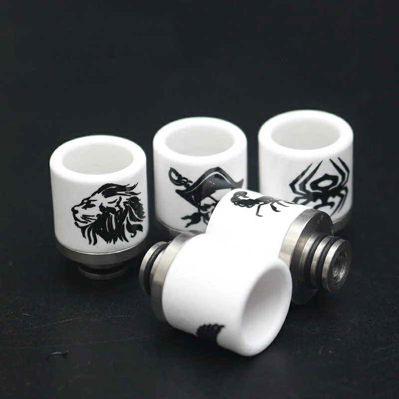

10PCS 510 Ceramics Drip Tip Hybrid Material Drip Tip Suit For Vaporesso VECO SOLO PLUS Kit ETC 510 Thread Atomizer