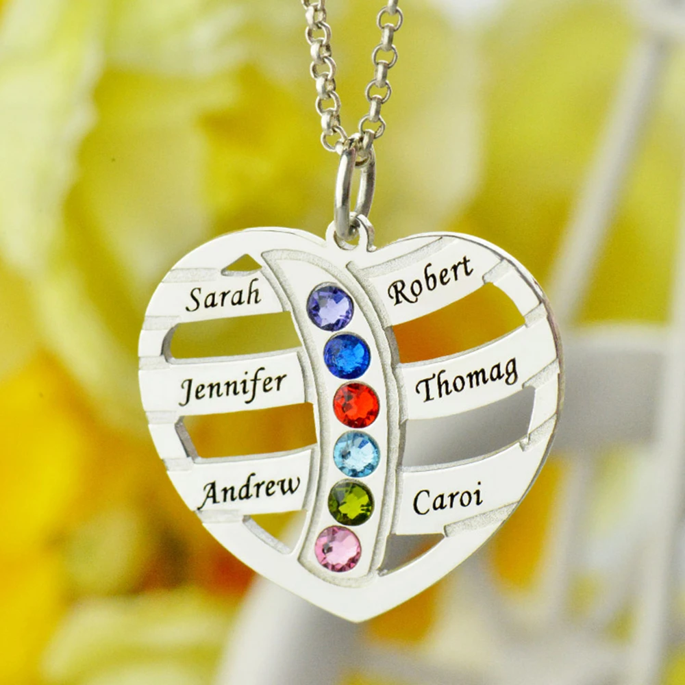 Sweey/оптовая продажа ювелирные изделия для мам ожерелье с именами детей и камнями