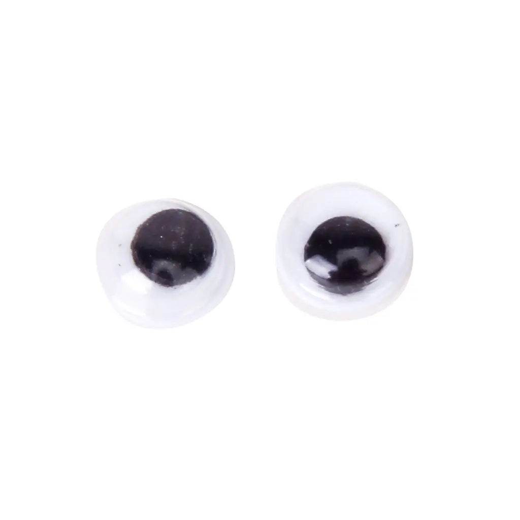 100Pcs Round Moving Movable Wiggly Wiggle Craft Eyes Glue On Sticker 10mm | Игрушки и хобби