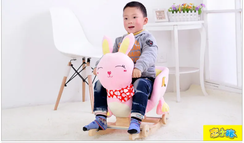 Kingtoy плюшевые Детское кресло-качалка для детей; из дерева качающееся сиденье Дети Поездка на свежем воздухе на кресло-качалка, который учится ходить