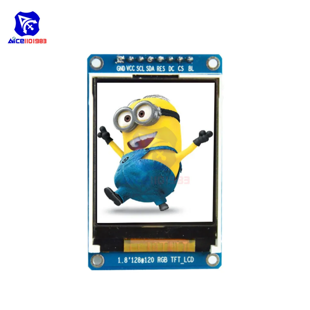1.8 Inches LCD 0,96 дюйма 1,14 дюйма 1,3 дюйма 1,44 дюйма 1,5 дюйма 1,8 дюйма ips TFT ЖК-экран дисплей модуль ST7735 SPI IIC для Arduino 51 STM32 - Цвет: 1.8 Inches LCD
