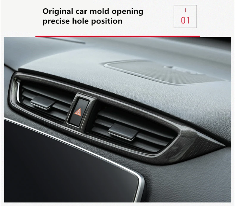 Интерьерные аксессуары для Honda CRV центральный кондиционер воздуха на выходе из нержавеющей стали декоративная рамка 1 шт