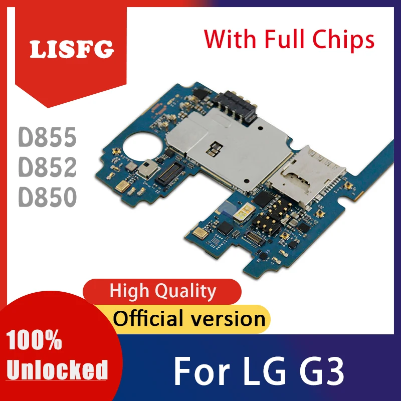 Для LG G3 D855 D852 D850 D851 VS985 D858 материнская плата 16 ГБ 32 Заводская разблокированная для