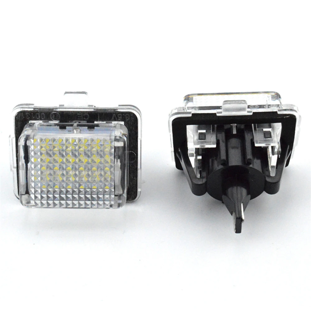 Car flashing 2PCS Error Free 12V 18 SMD LED White License Number Plate Light Lamp For Mercedes/Benz W204 W221 W212 W216 | Автомобили и