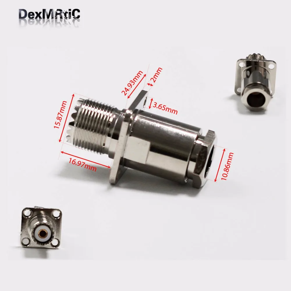 1 шт. Новый RF UHF гнездовой разъем с для RG8 RG213 LMR400 4-отверстие Панельное крепление