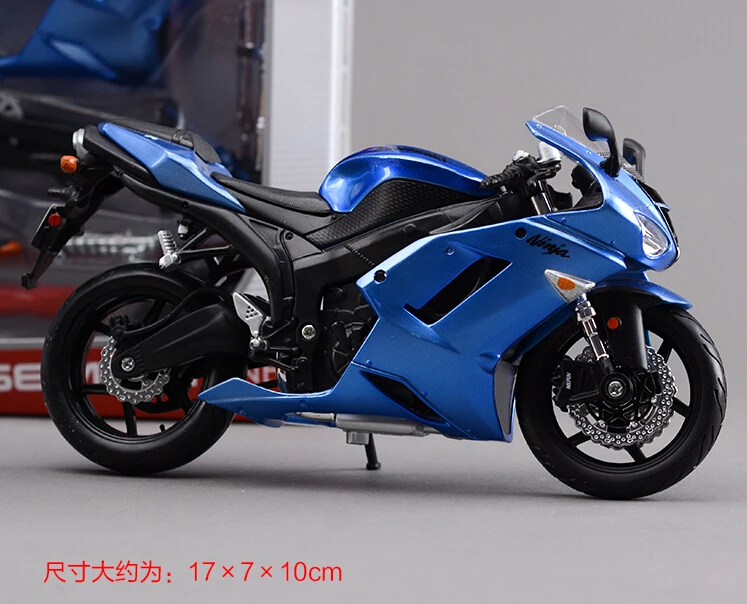 DIY 1:12 масштабная модель мотоцикла Kawasaki ZX-6R металлический комплект литой мотоцикл