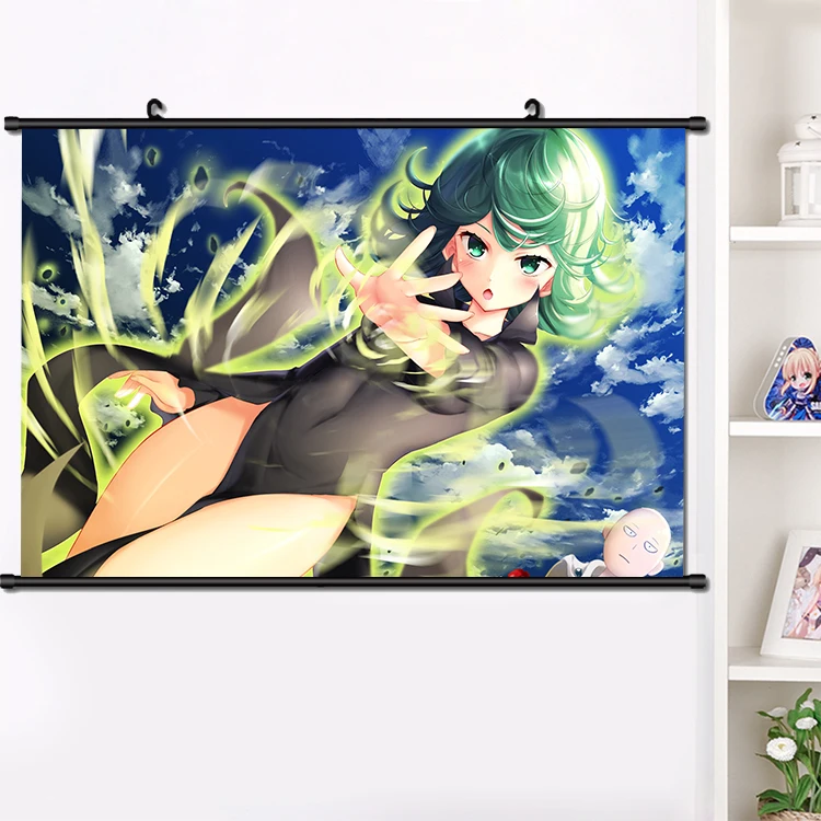 Аниме ONE PUNCH MAN Сайтама татсумаки Косплей настенный плакат подвесной Otaku Декор для