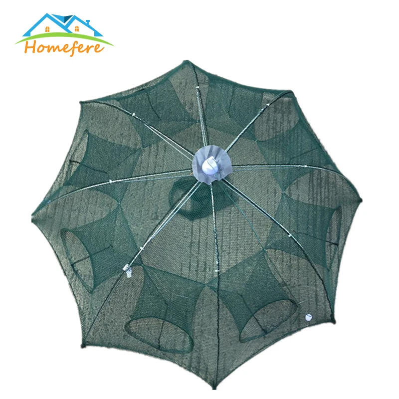 Складная портативная рыболовная сеть кастинговая с 20 отверстиями Ловца раков