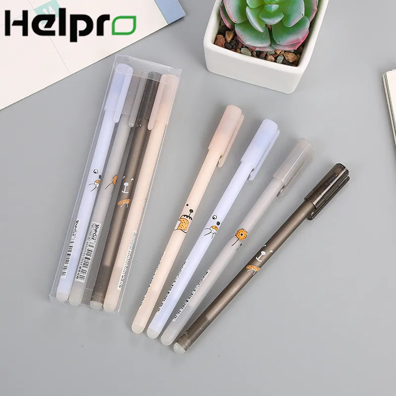 Helpro 4 шт./лот каваи медведь синие чернила стираемая ручка Канцелярия для учеников