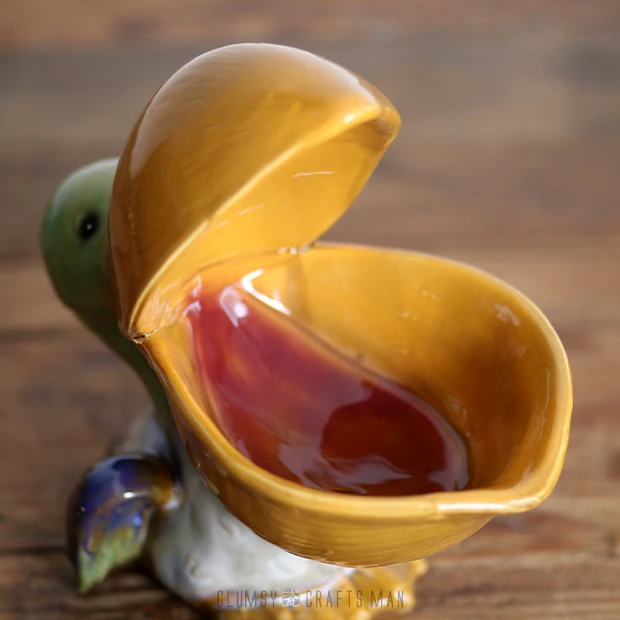 Творческий большой рот птица Керамика украшения Pelican дома миска для перекуса