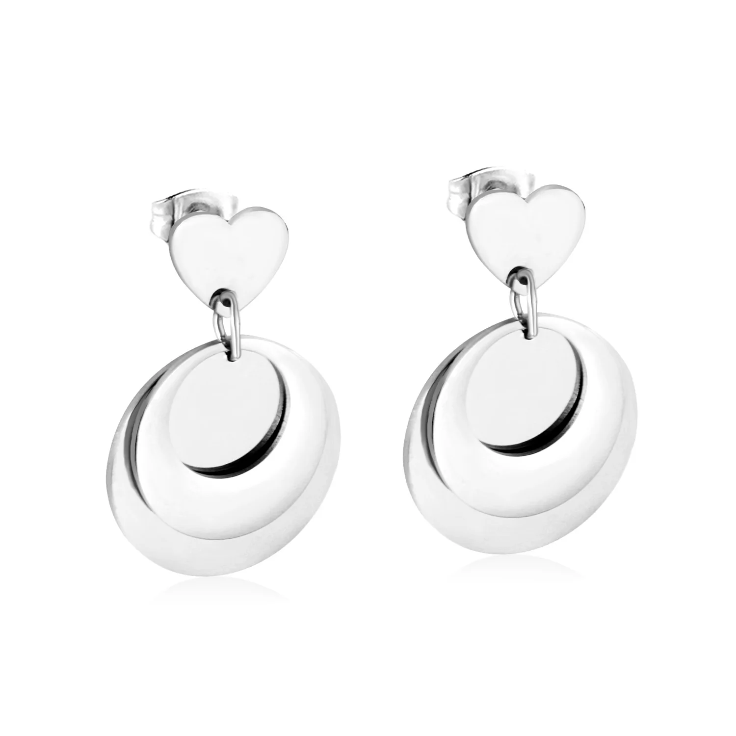 Украшения для женщин LUXUSTEEL из золотого металла, круглой формы, серьги с подвеской в виде сердца и гиперболической фигуры, новинка 2019 года. Идеальный подарок на вечеринку.