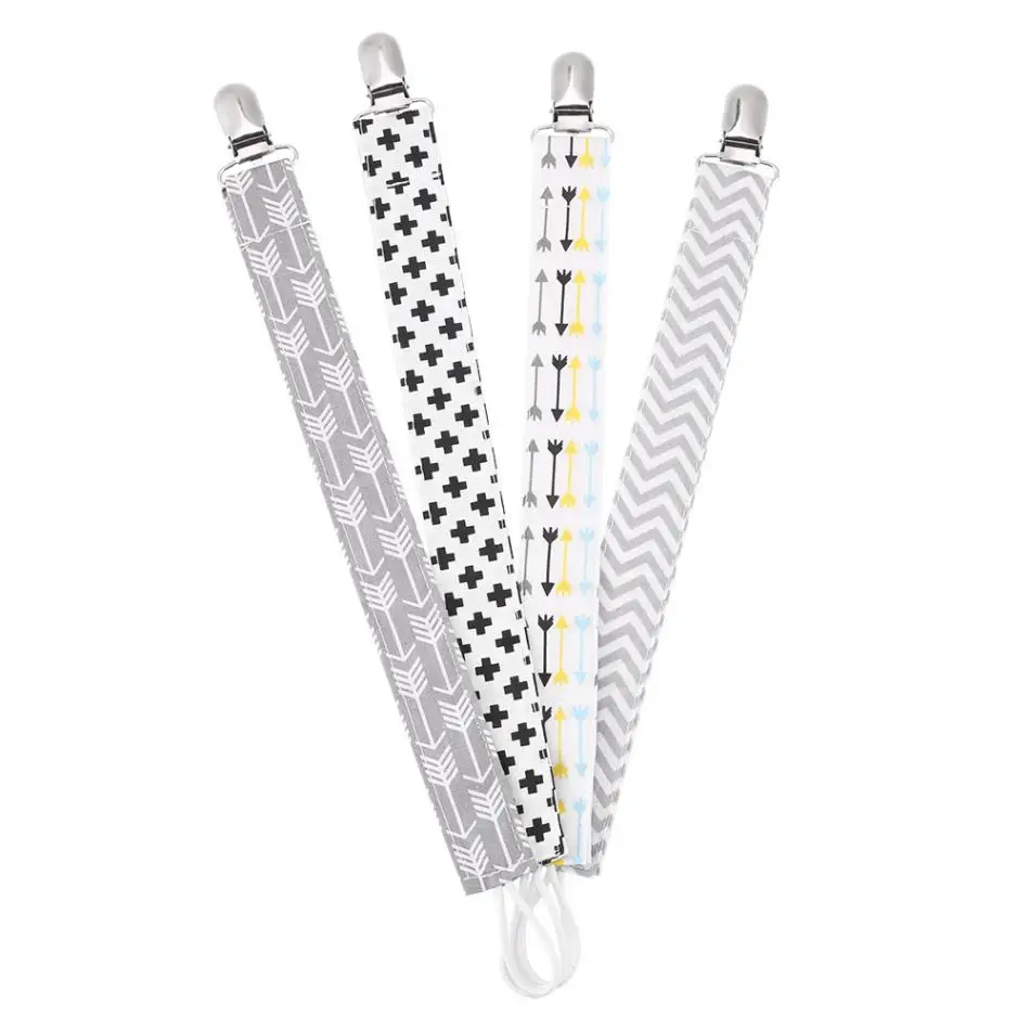 4 шт./компл. Детская Соска с зажимом и цепочкой принтом хлопковый ремешок соска