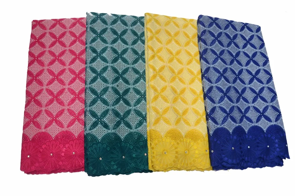 

Free shipping (5yards/pc) High quality African cotton lace fabric Swiss voile lace fabric for elegant dress P468-5