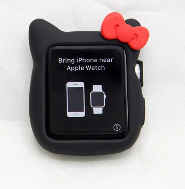 Милый мультяшный чехол HelloKitty из мягкого силикона защитный для телефона Apple Watch