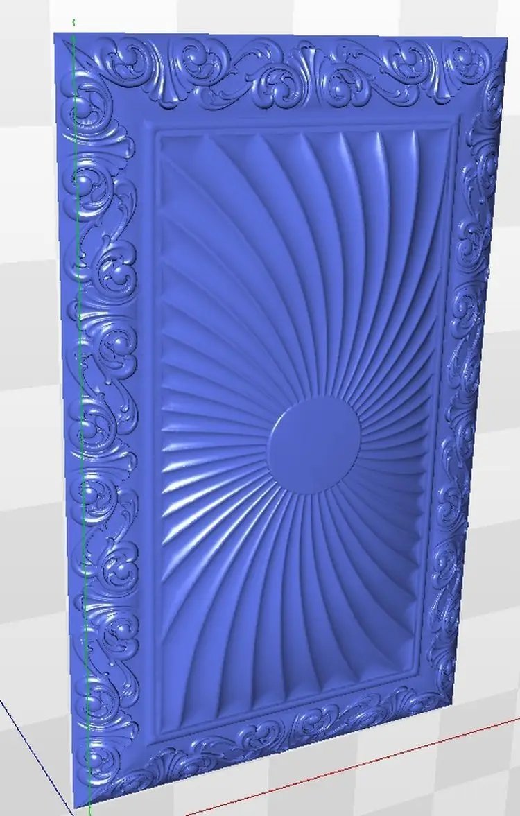 

Для ЧПУ в формате STL 3d модель, рельef Decor_14