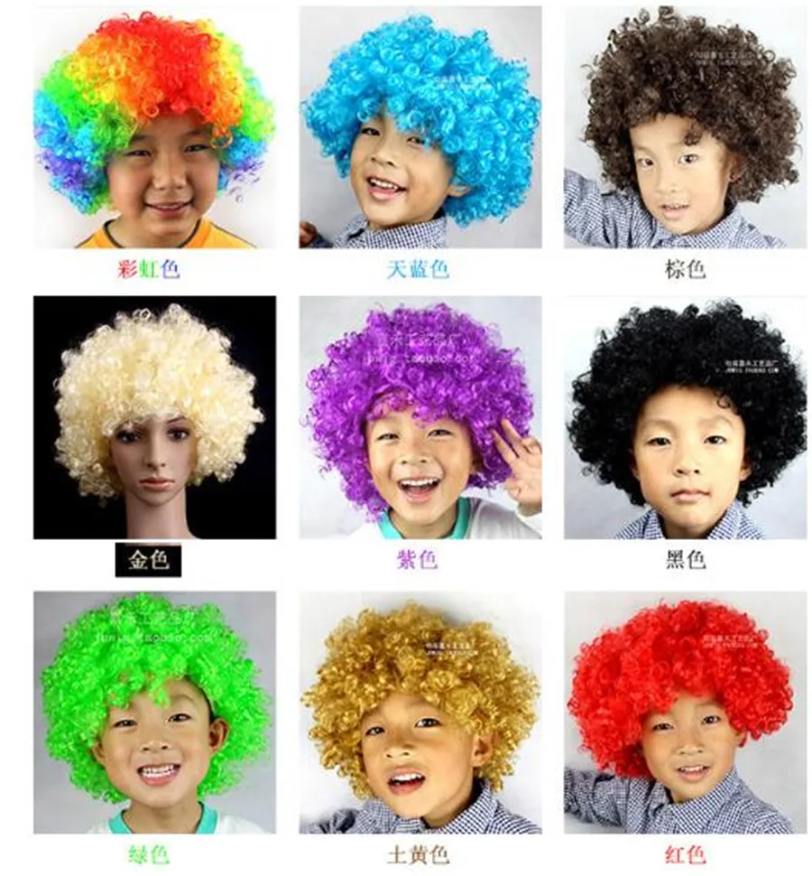 Поклонников футбола футбольный цветные волосы происхождение парик изображением