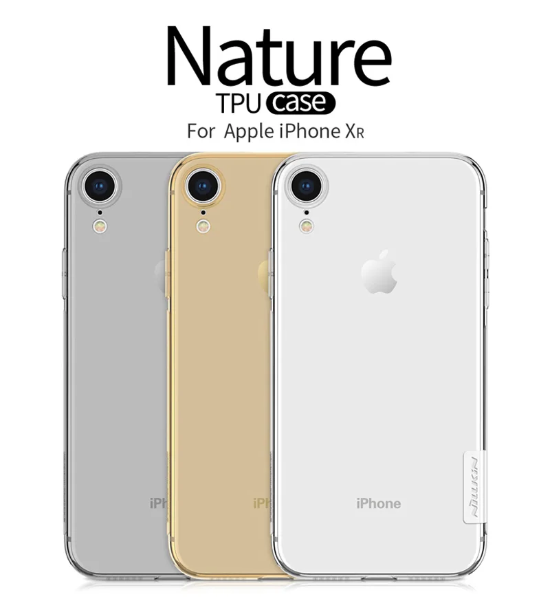 Прозрачный мягкий чехол Nillkin Nature из ТПУ для iPhone XS Max XR прозрачный силиконовый