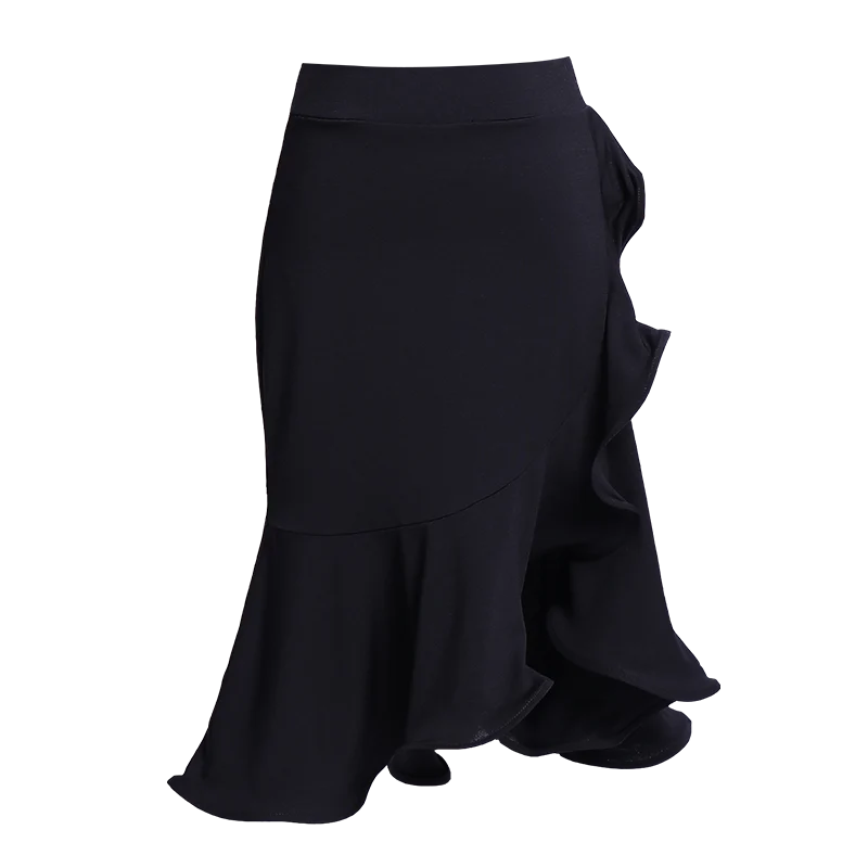 Женская юбка для латинских танцев взрослых элегантное черное/Белое платье