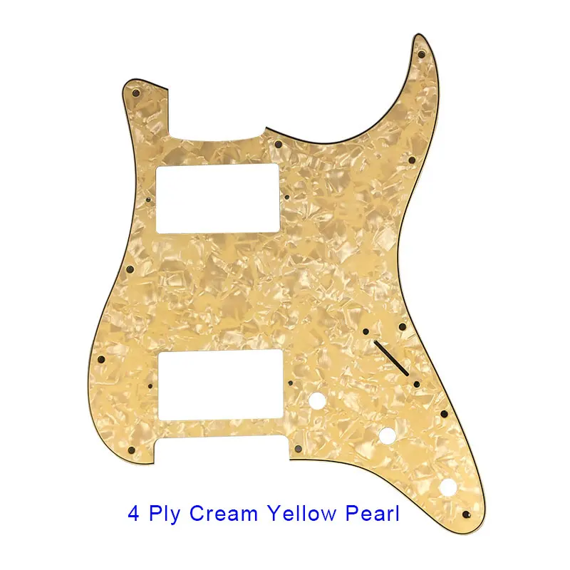 4 ply cream pearl Pleroo гитарные аксессуары накладки с 11 винтами для fender standard ST HH гитара Stratocaster с PAF Humbucker многоцветный - Цвет: 4 ply cream pearl