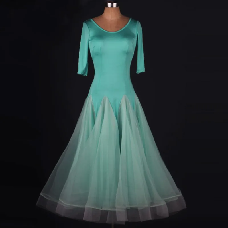 Платье для бальных танцев с рукавом до локтя одежда латинских сальса Румба Самба