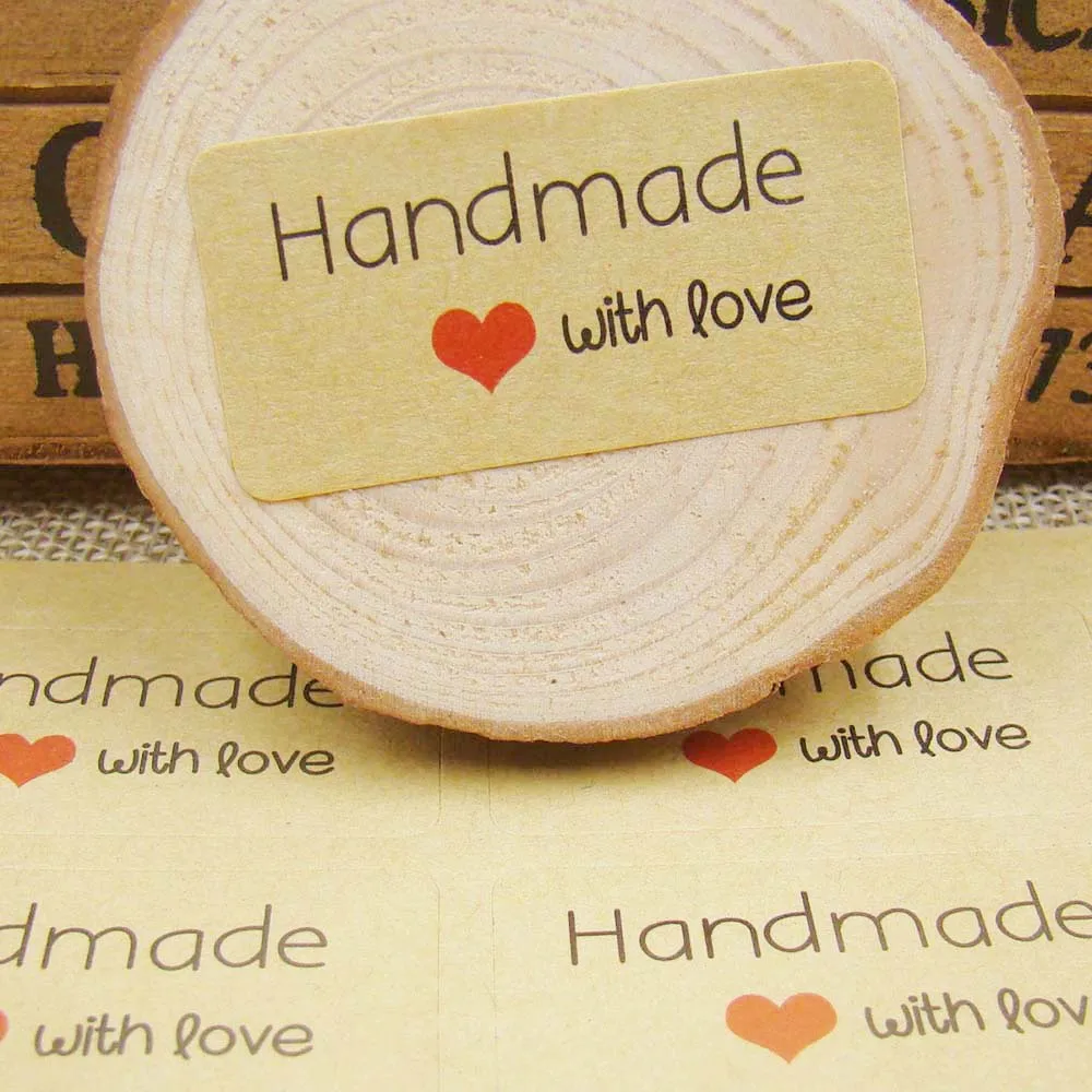 120 шт. 4*2 см ручная работа с красными наклейками винтажные наклейки этикетки из