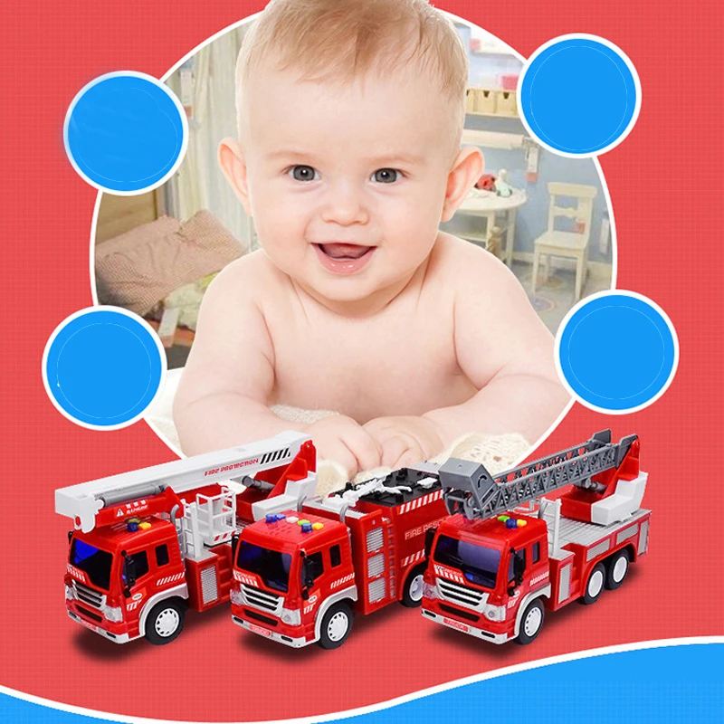 RC Storytelling Fire Engines Car Power Engineering Machine Remote Control Simulation Inertia 1:16 Model Toys For Children Gifts | Игрушки и