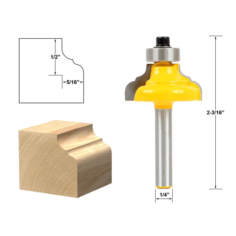 

1pcs Classical Ogee Edging and Molding Router Bit Small - 1/4" Shank