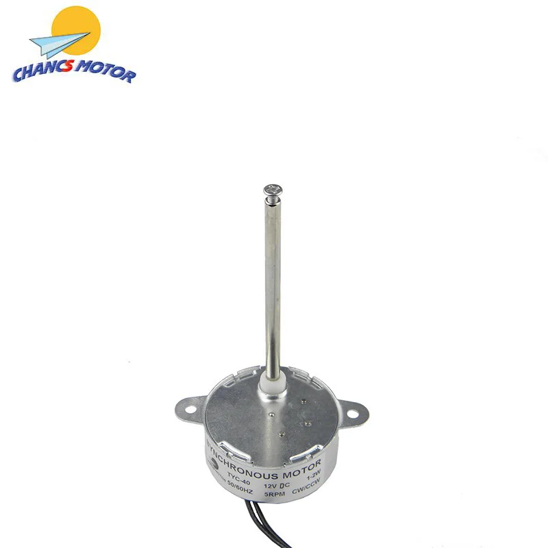 CHANCS TYC40 синхронный мотор-редуктор DC 12V 5RPM CW/CCW внутренний винт длина вала 7,4 см