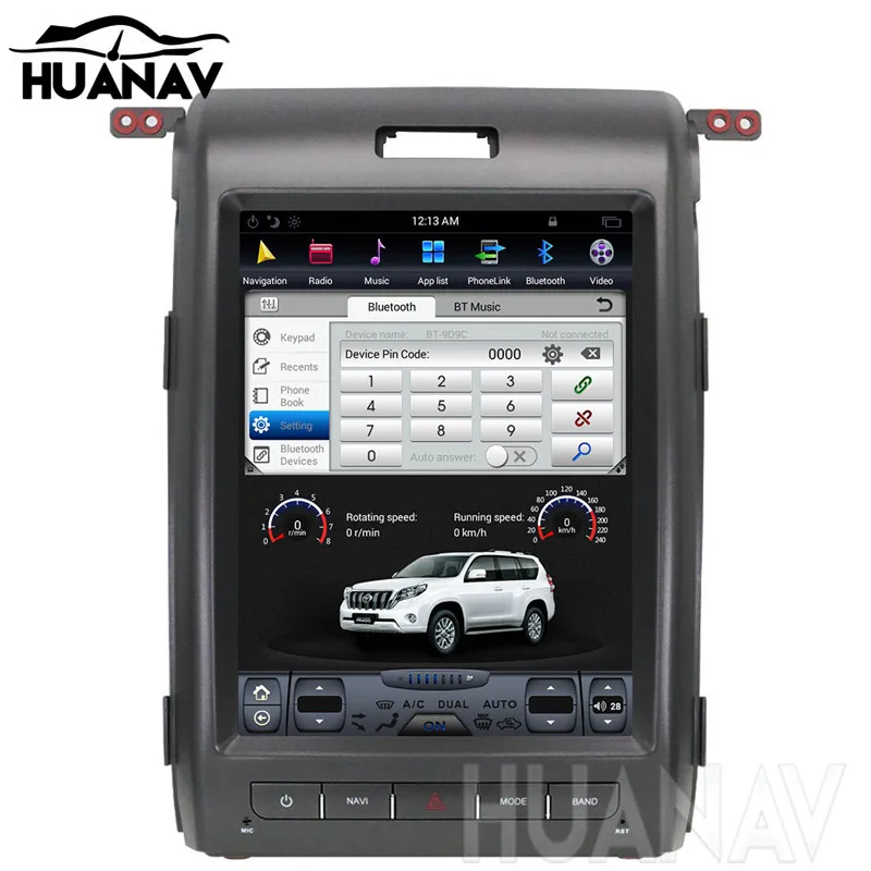 Android Tesla стиль автомобиля нет dvd-плеер gps навигация для Ford F150 2009- Автомобильный мультимедийный радио плеер магнитофон головное устройство
