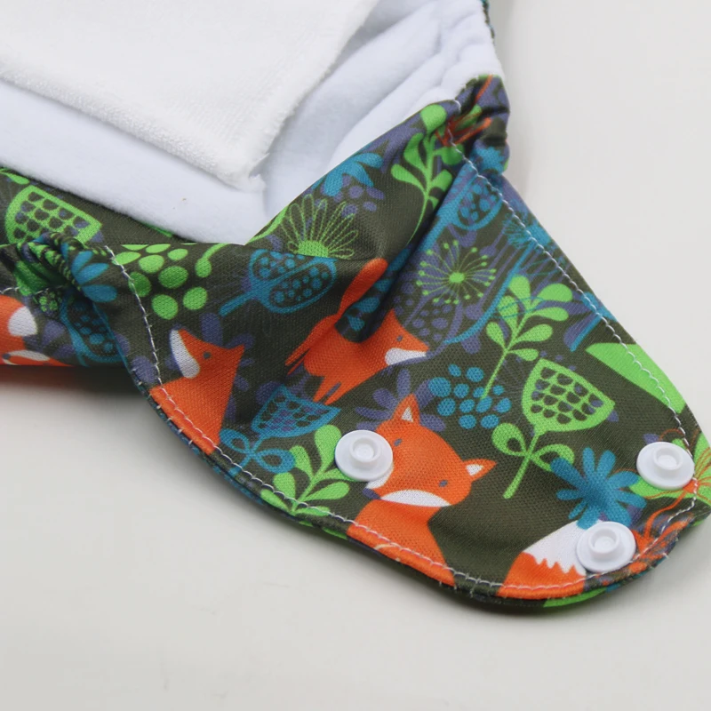 

PORORO brand all in one breathable cloth diaper with 2 bamboo boosters, digital print AIO reusable diaper nappies made in china