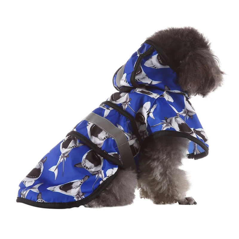 Dog Raincoat Puppy Rain Coat With Hood Reflective Waterproof Dog Clothes Soft Breathable Pet Cat Small Dog Rainwear XS- 4XL