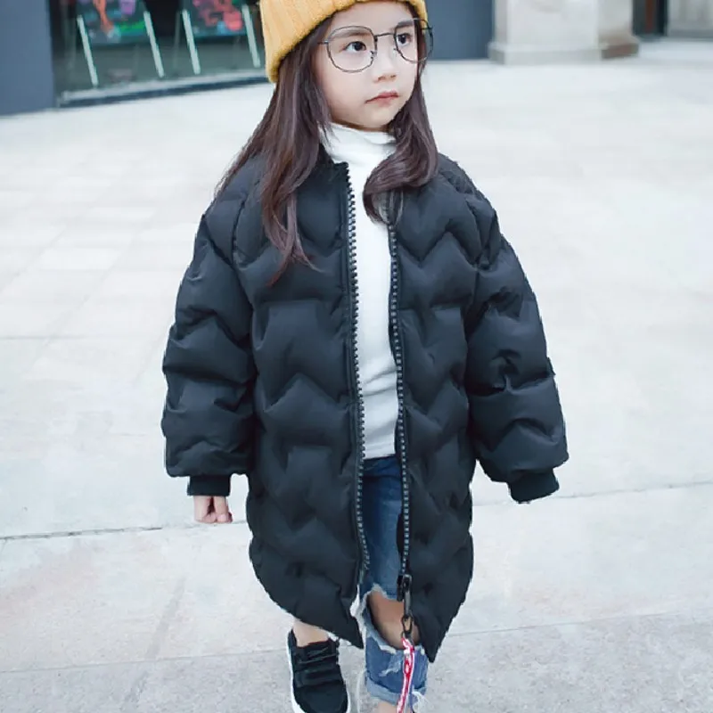 Новые зимние пальто для девочек; плотные детские куртки; manteau fille Hiver; зимняя куртка; 8WC046