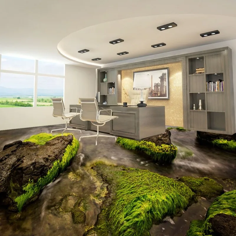 Бесплатная доставка на заказ акварельный камень 3D гостиная ресторан лобби