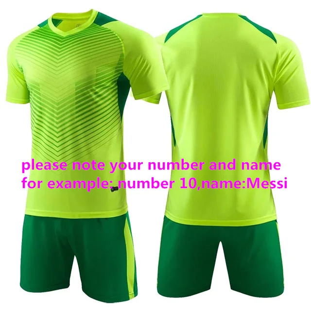 Custom name number Футбольные Survete мужские футболки для взрослых и детей, футбольные майки, наборы на заказ, мужские футбольные майки для мальчиков, комплекты коротких тренировочных Спортивных Костюмов - Цвет: Custom name number
