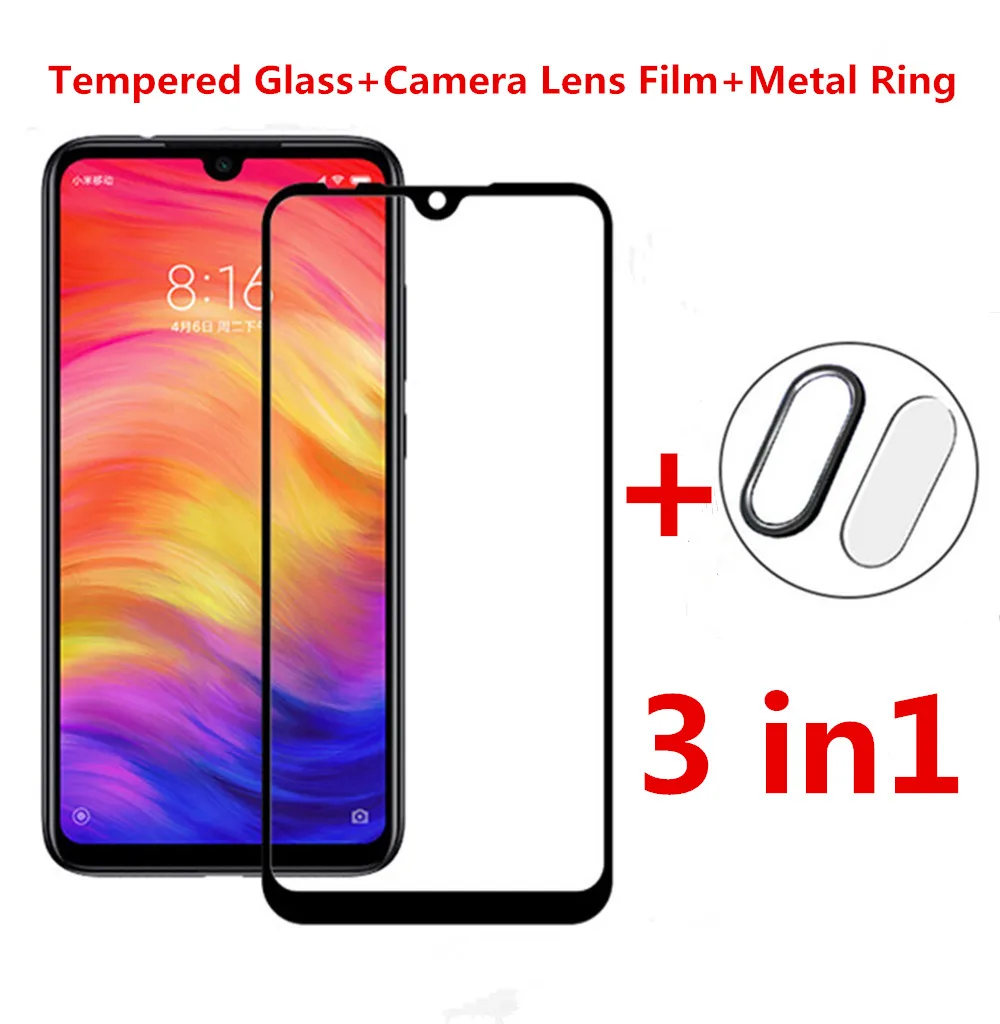 3 in 1 Black Ring 3 in 1 Camera Lens Film for Redmi Note 7 8 pro Mi9T K20 pro Glass Protective Ring Screen Protector For Xiaomi Redmi Note 8 7 pro - Цвет: 3 in 1 Black Ring