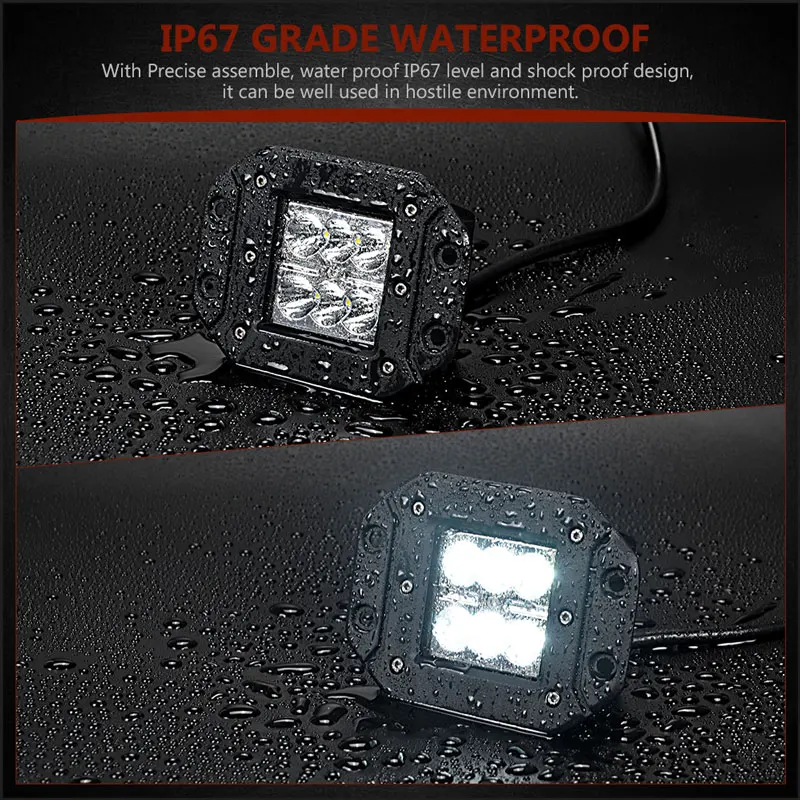 Автомобильный светодиодный светильник 18 Вт для внедорожников квадроциклов ютв