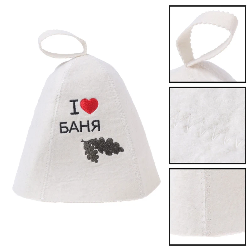Сауна шерстяной войлок шляпа Анти Тепло чехол русская баня Кепки для ванной дом