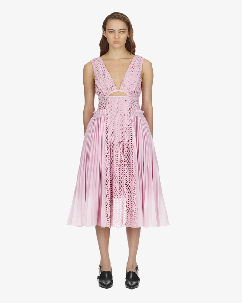 Новейшее платье для автопортрета подиумное осеннее 2018 женское Лавандовое