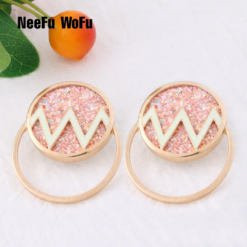 Новые серьги NeeFu WoFu из кожи с эффектом вспышки Винтажные капающие масляные