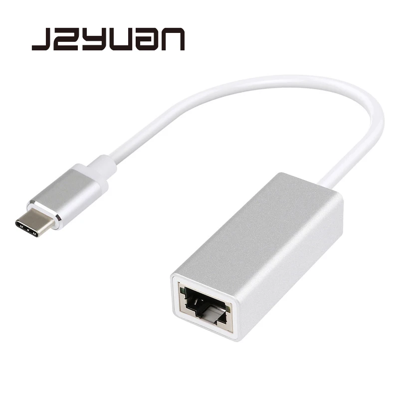 JZYuan USB-C Ethernet RJ45 Lan Type C проводной адаптер сетевая карта для MacBook Windows 7/8/10 USB 10/100/1000