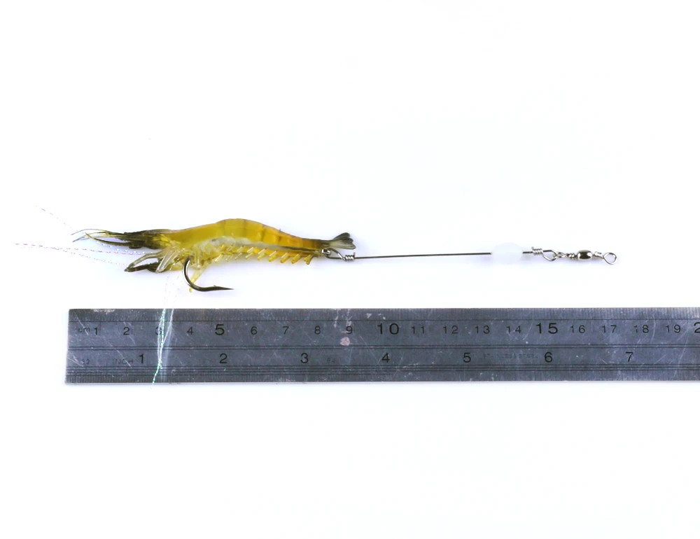 Hengjia световой резина пластик Рыболовные приманки Креветки червь крючок Морской