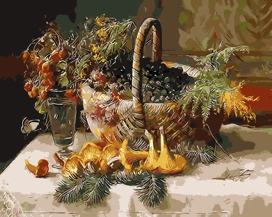 Картина по номерам на окно без рамки 40 х50 см|diy painting|painting diyflower painting |