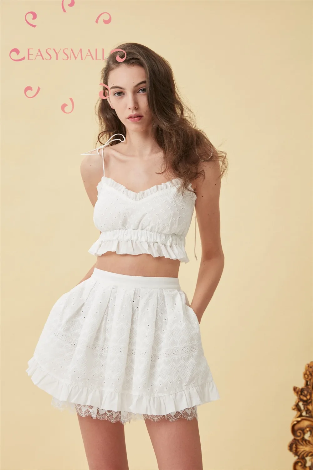 EASYSMALL женское платье модный летний Повседневный укороченный топ высококлассная